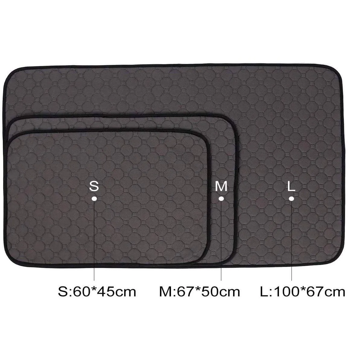2 Pack Pee Pads for Mat,Bed/Dog Car Mat 4 Layers Design