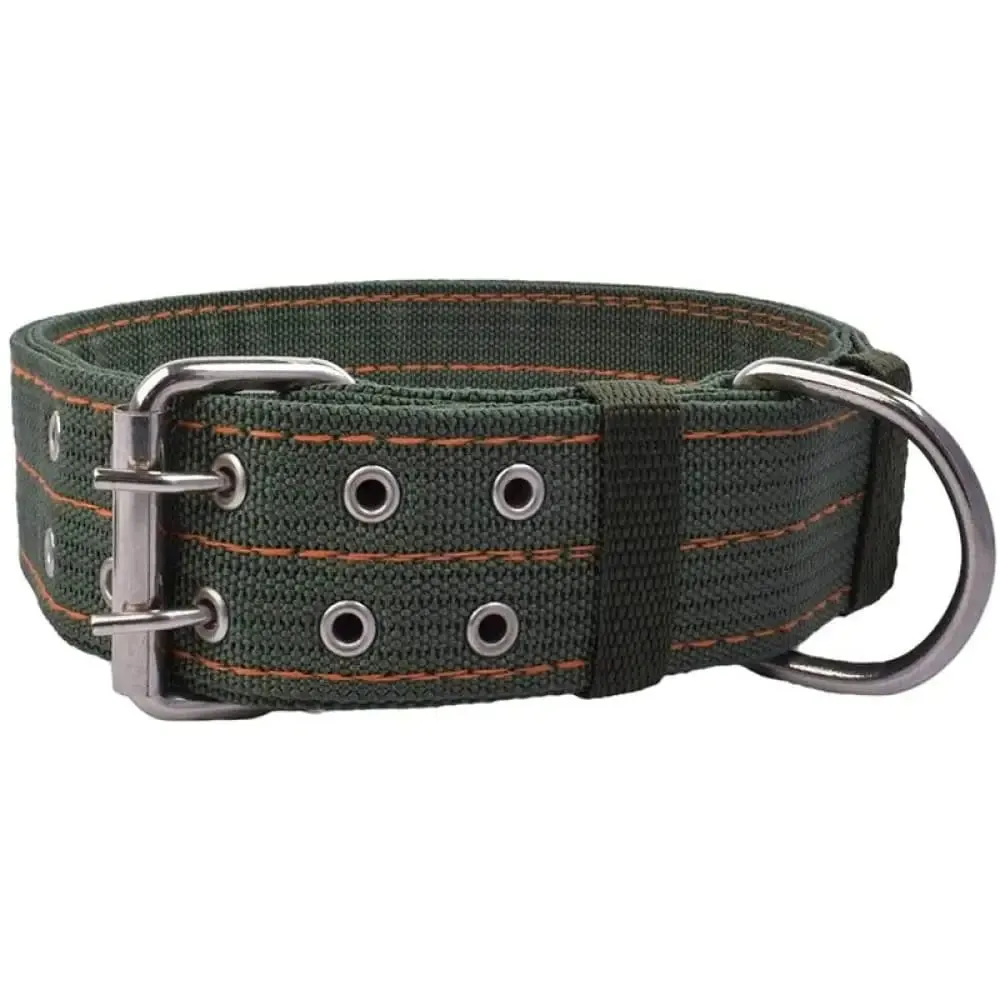 2-row Durable Adjustable Comfortable Metal Buckle Pet Collar for Medium, Big Dogs