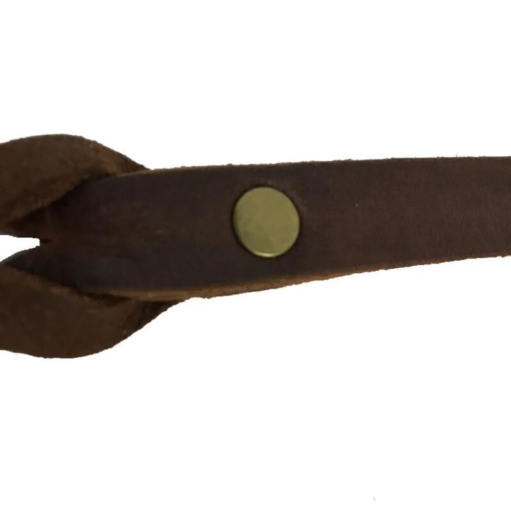 50cm Genuine Leather Short Leash for Dog