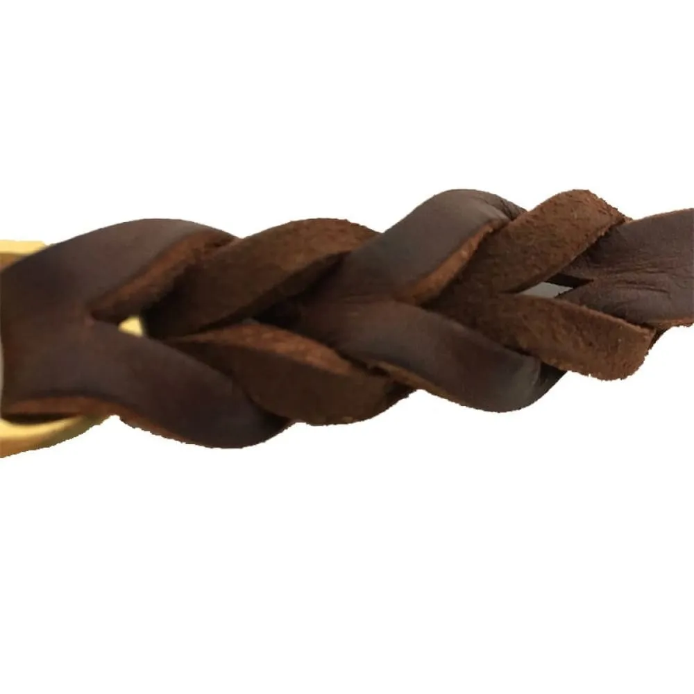 50cm Genuine Leather Short Leash for Dog