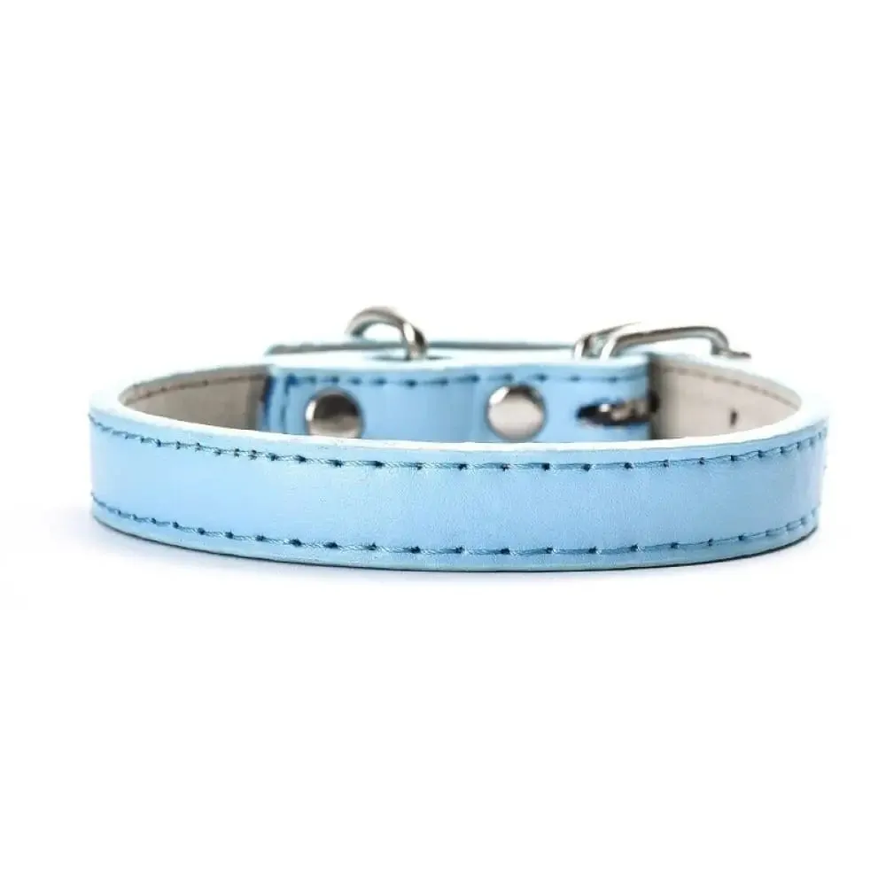 Adjustable Leather Pet Collar for Small, Medium, and Large Dogs Available in 6 Colors
