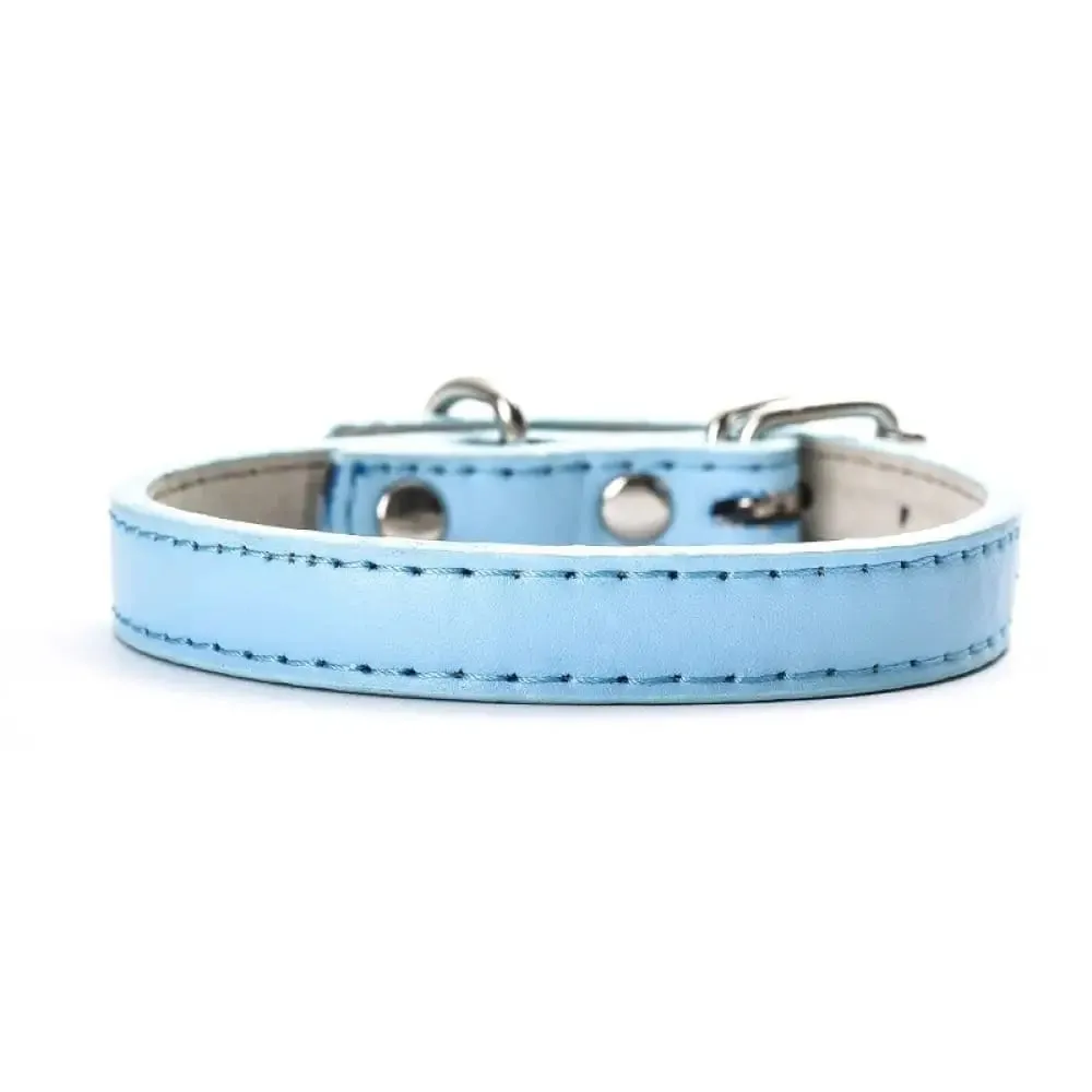 Adjustable Leather Pet Collar for Small, Medium, and Large Dogs Available in 6 Colors