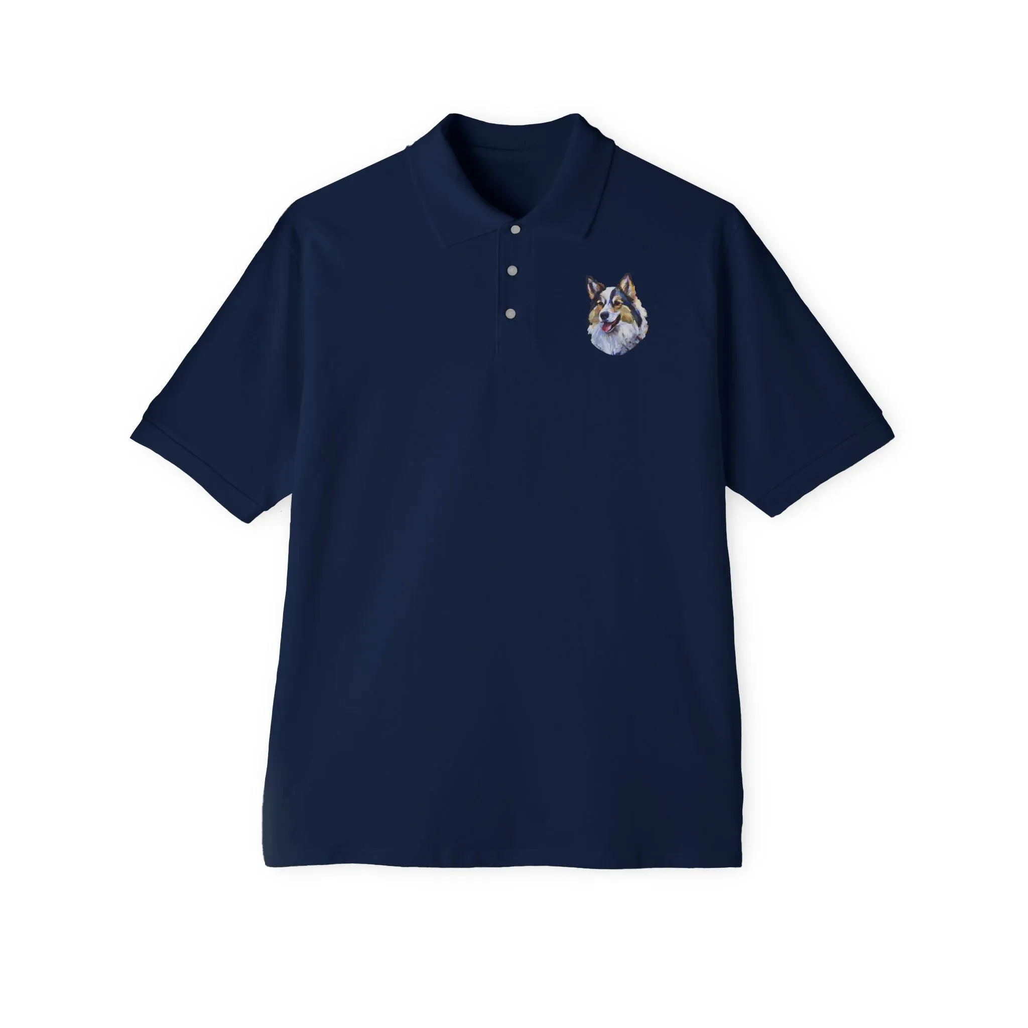 Alaskan Klee Kai Men's Piqu Polo Shirt - Elegance in Comfort