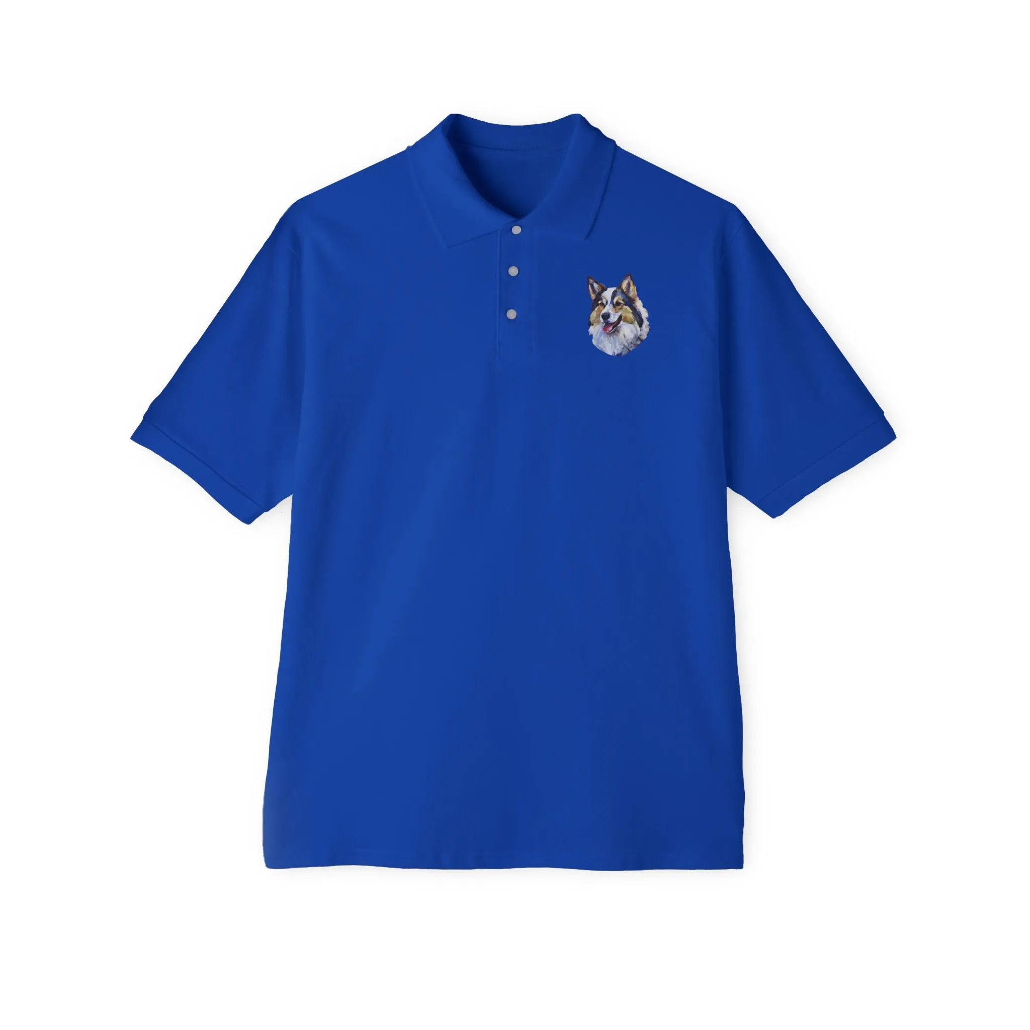 Alaskan Klee Kai Men's Piqu Polo Shirt - Elegance in Comfort