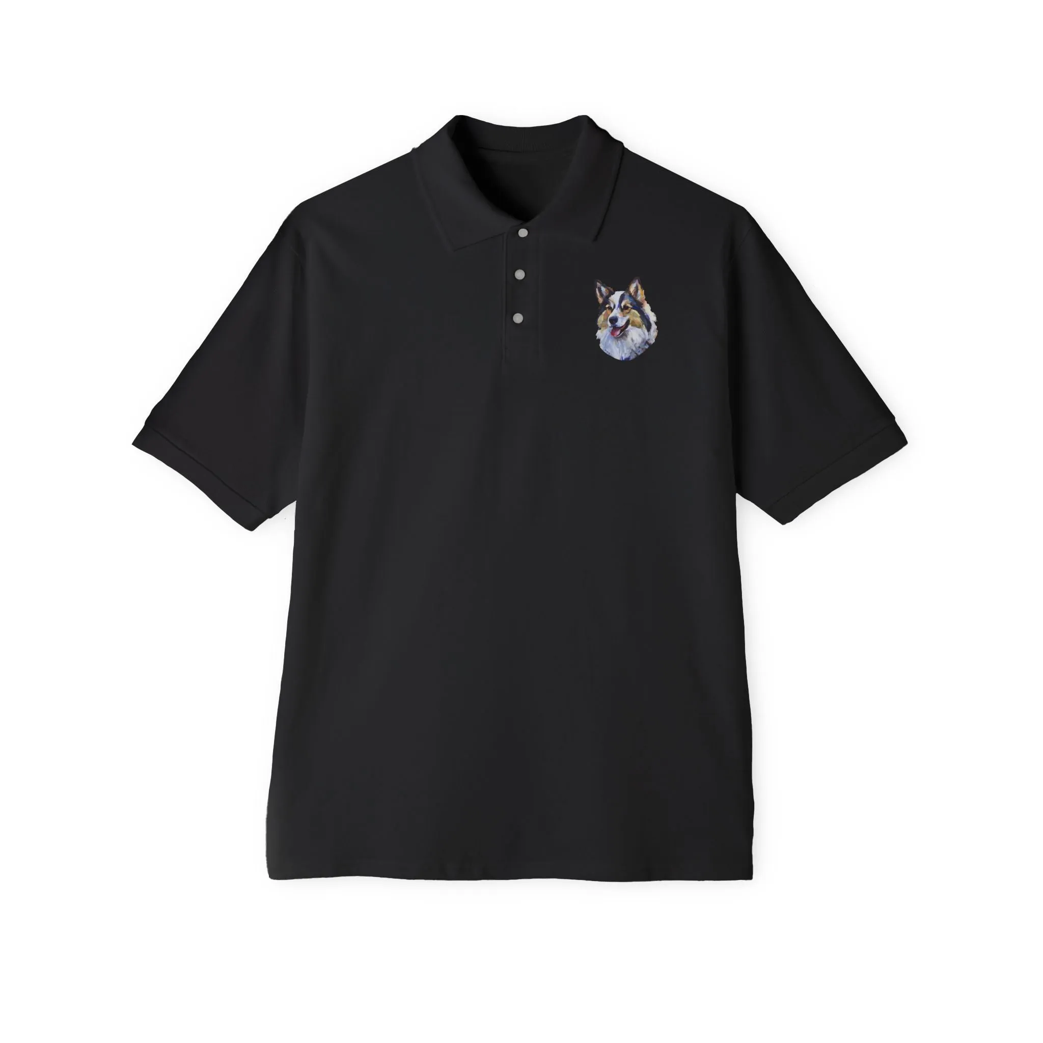 Alaskan Klee Kai Men's Piqu Polo Shirt - Elegance in Comfort