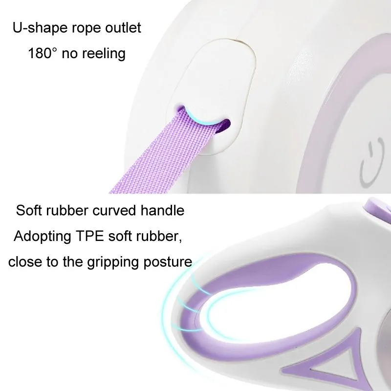 Automatic Retractable Led Dog Leash 3M Green