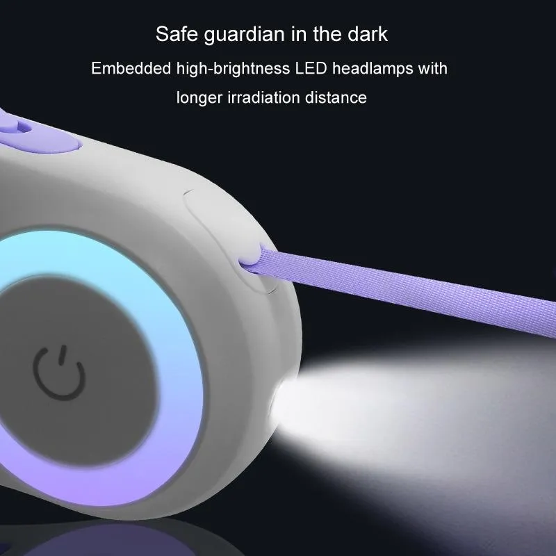 Automatic Retractable Led Dog Leash 3M Green