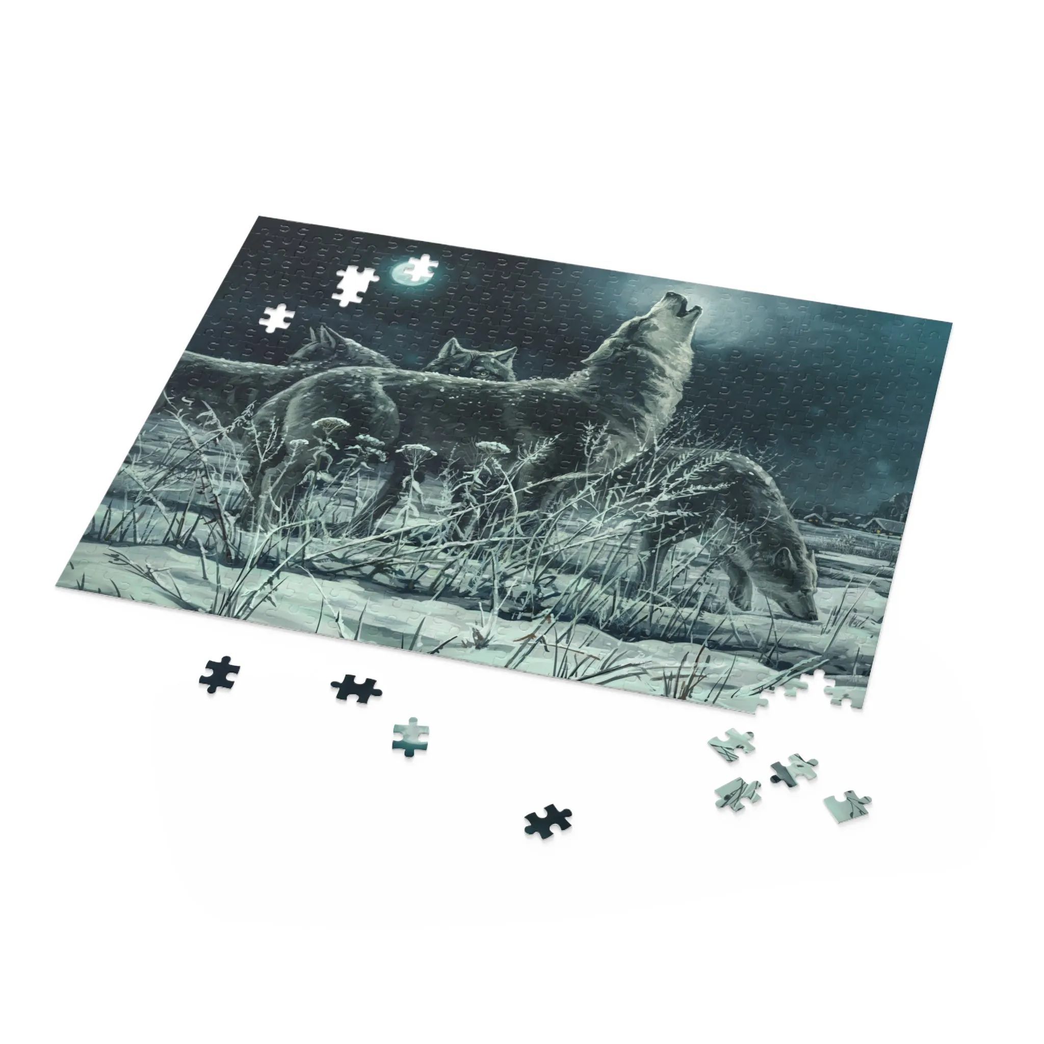 Blue Moon Wolves Puzzle (120, 252, 500-Piece)