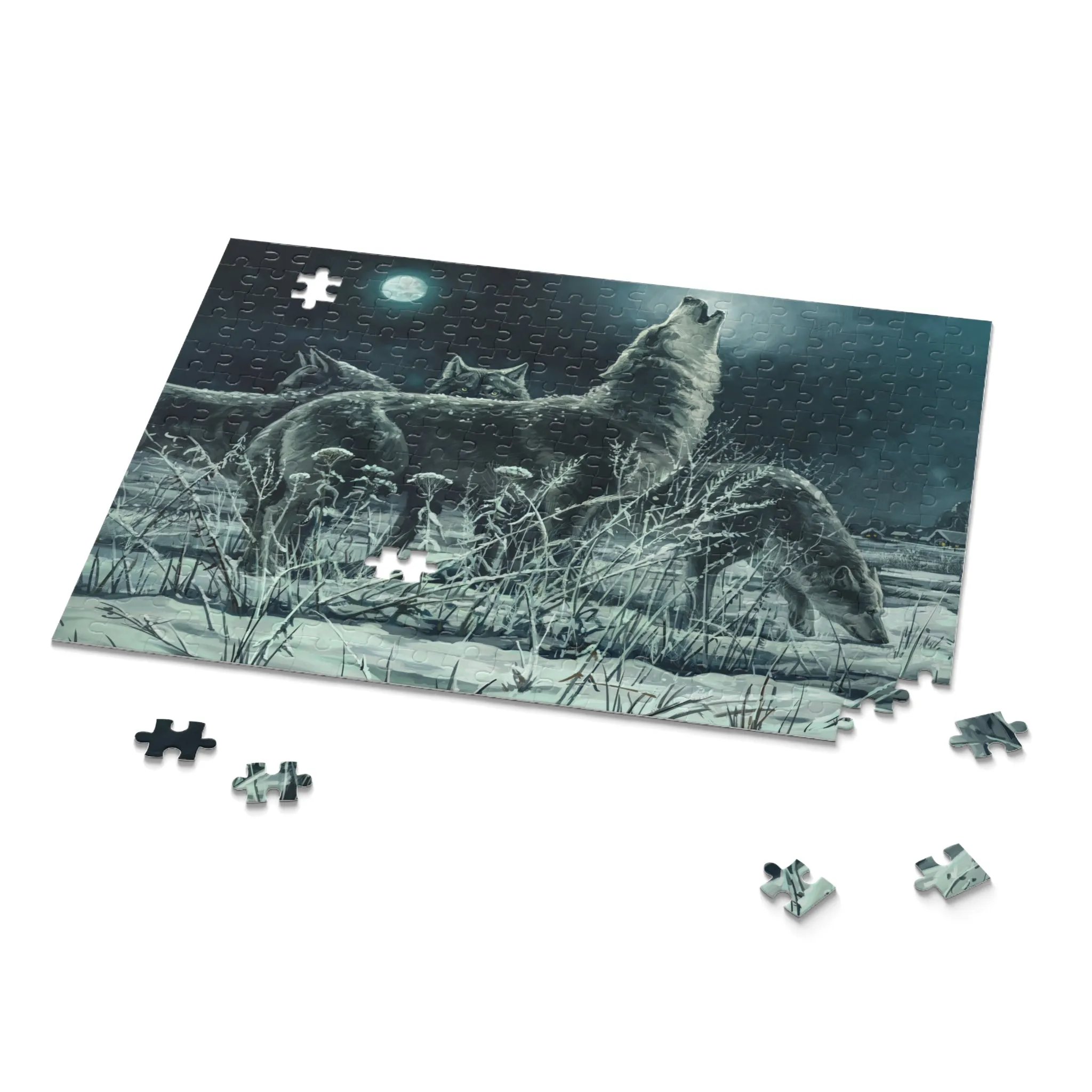 Blue Moon Wolves Puzzle (120, 252, 500-Piece)