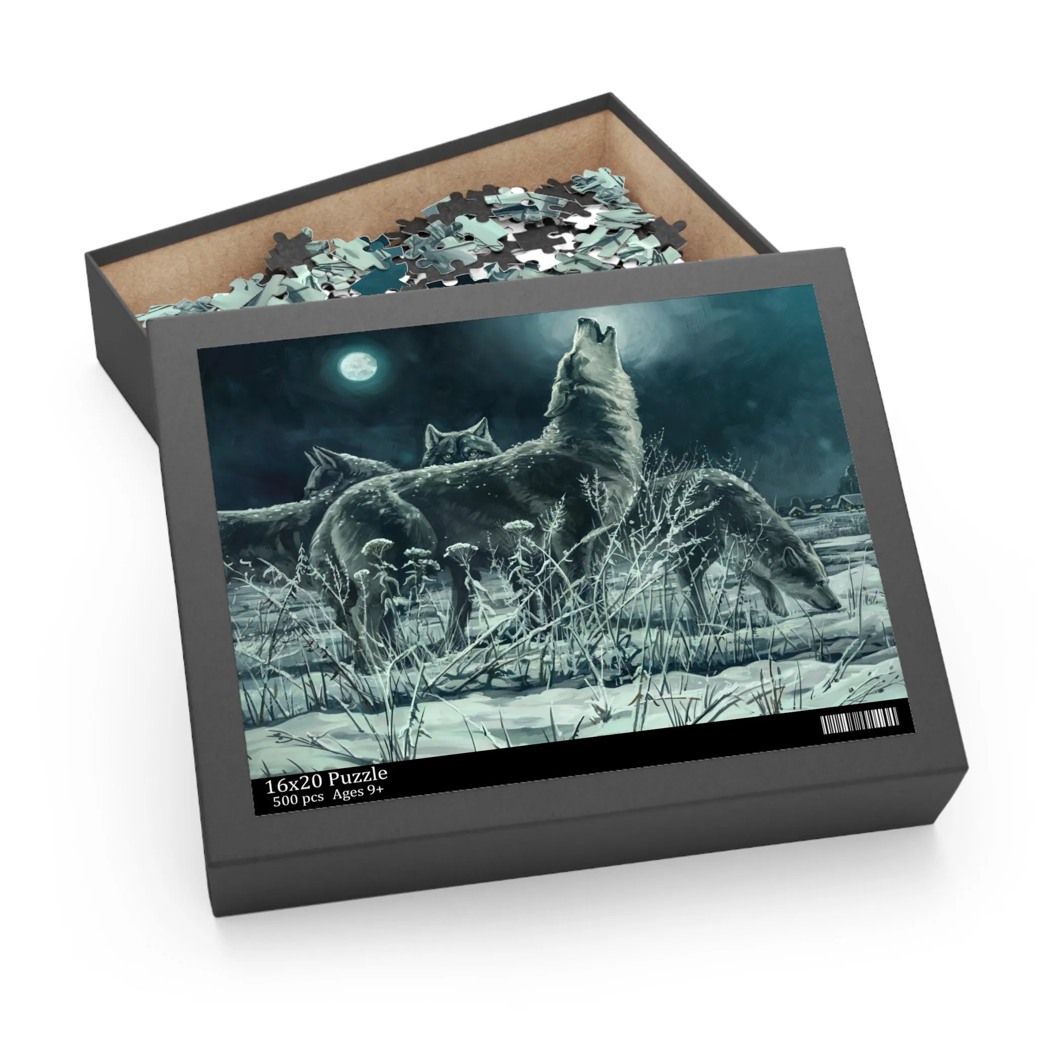 Blue Moon Wolves Puzzle (120, 252, 500-Piece)