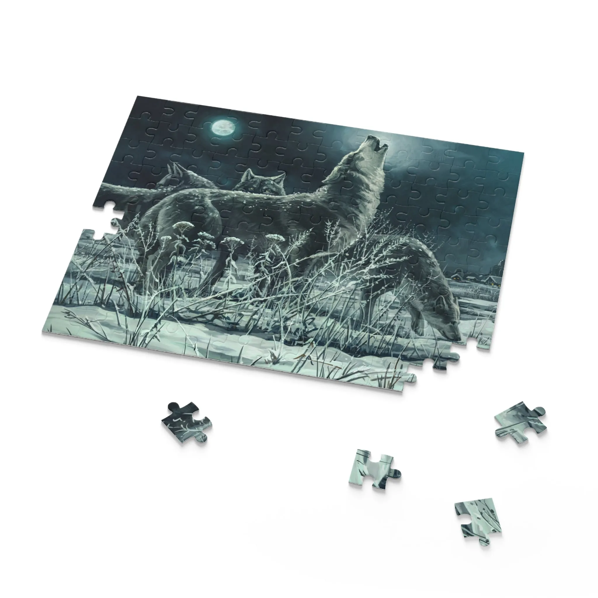 Blue Moon Wolves Puzzle (120, 252, 500-Piece)