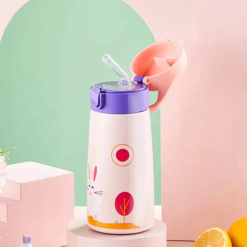 Cartoon Kids Thermos Mug with Leak Proof Case