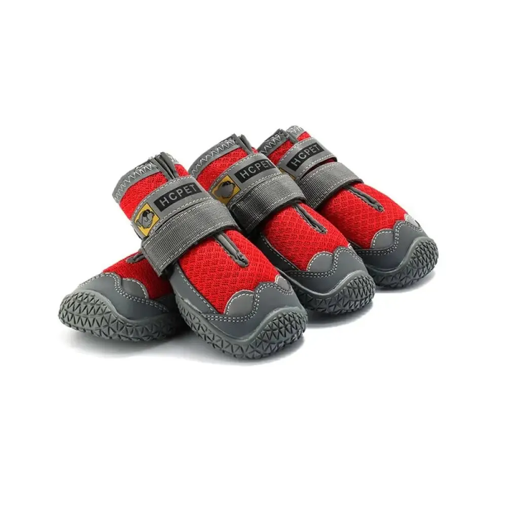 Comfortable Breathable Reflective Adjustable Strap Anti-slip Pet Boots for Medium, Large Dogs