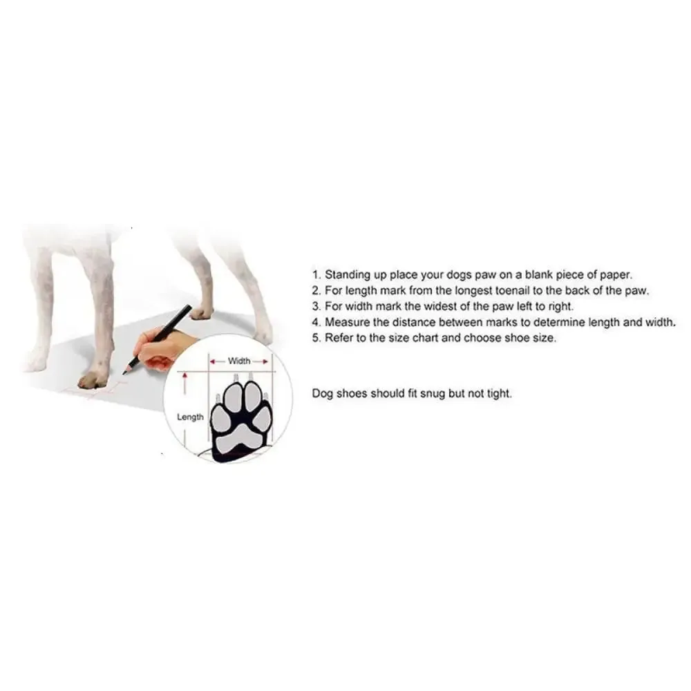 Comfortable Breathable Reflective Adjustable Strap Anti-slip Pet Boots for Medium, Large Dogs