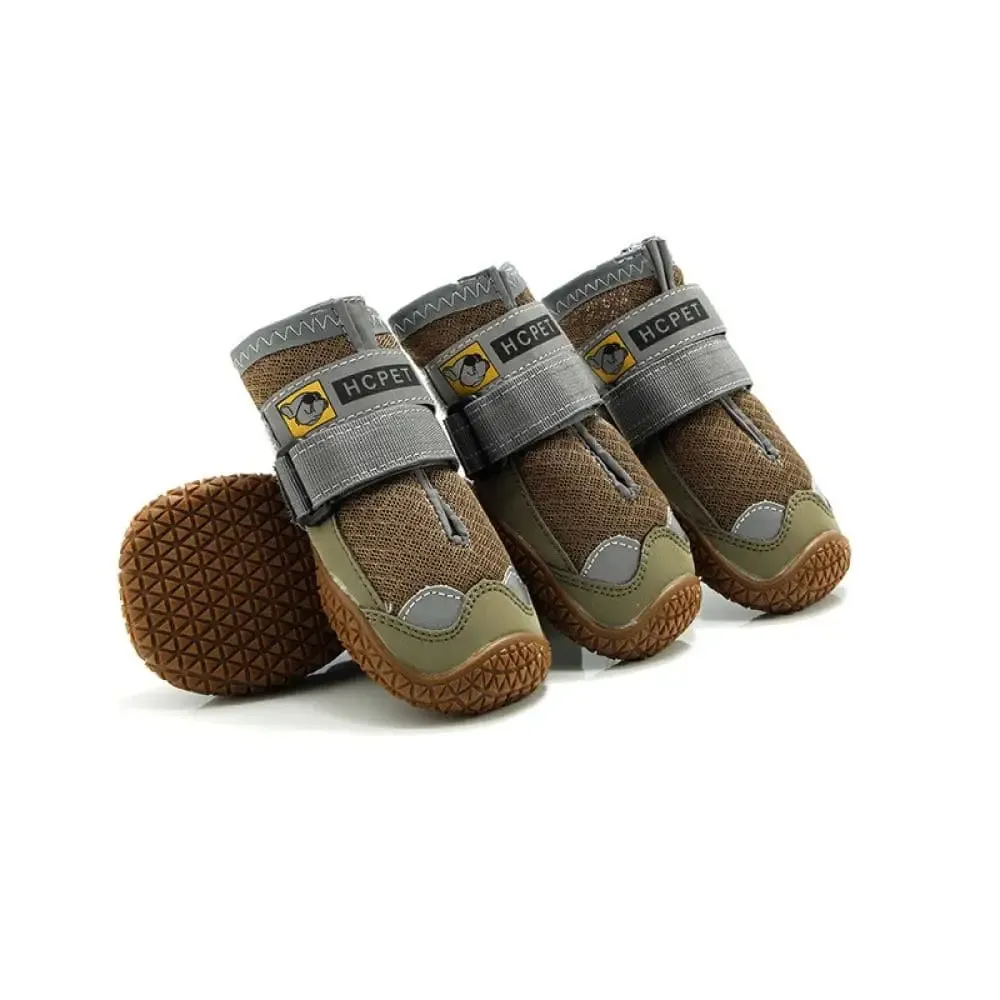 Comfortable Breathable Reflective Adjustable Strap Anti-slip Pet Boots for Medium, Large Dogs