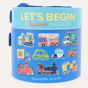 Crocodile Creek Let's Begin 2 Piece Puzzle Vehicles