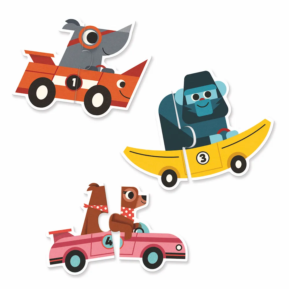 Djeco Puzzle Duo- Racing Cars