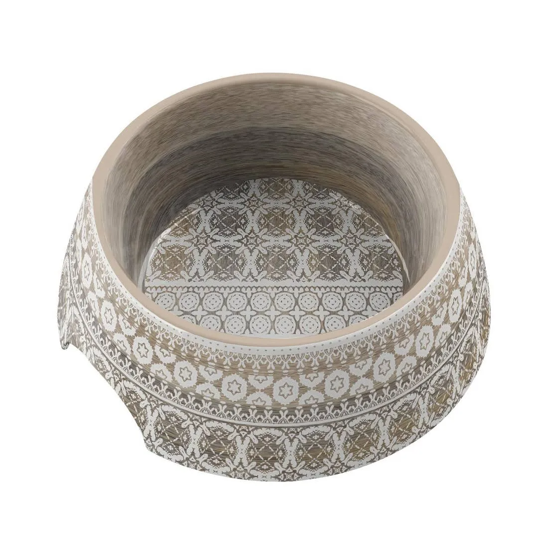 Moroccan Wood Pet Bowl - Medium