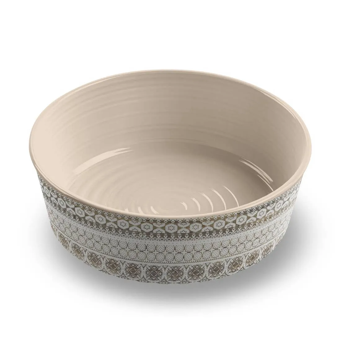 Moroccan Wood Single Wall Pet Bowl - Medium