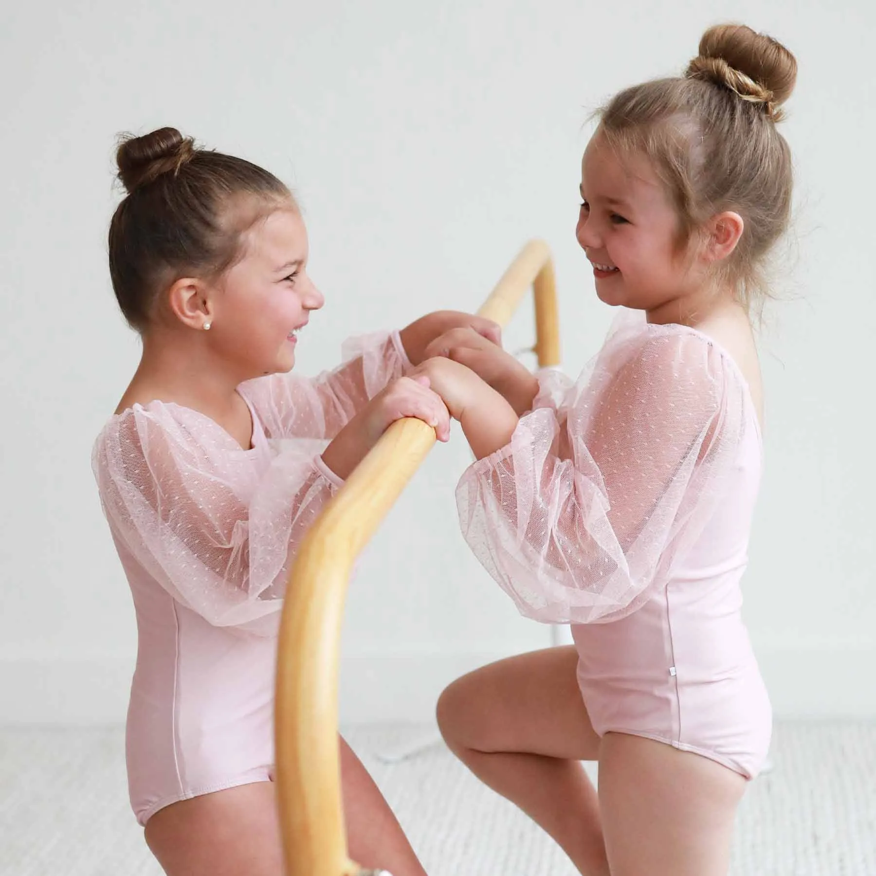 Sheer Long Sleeve Leotard | Mauve