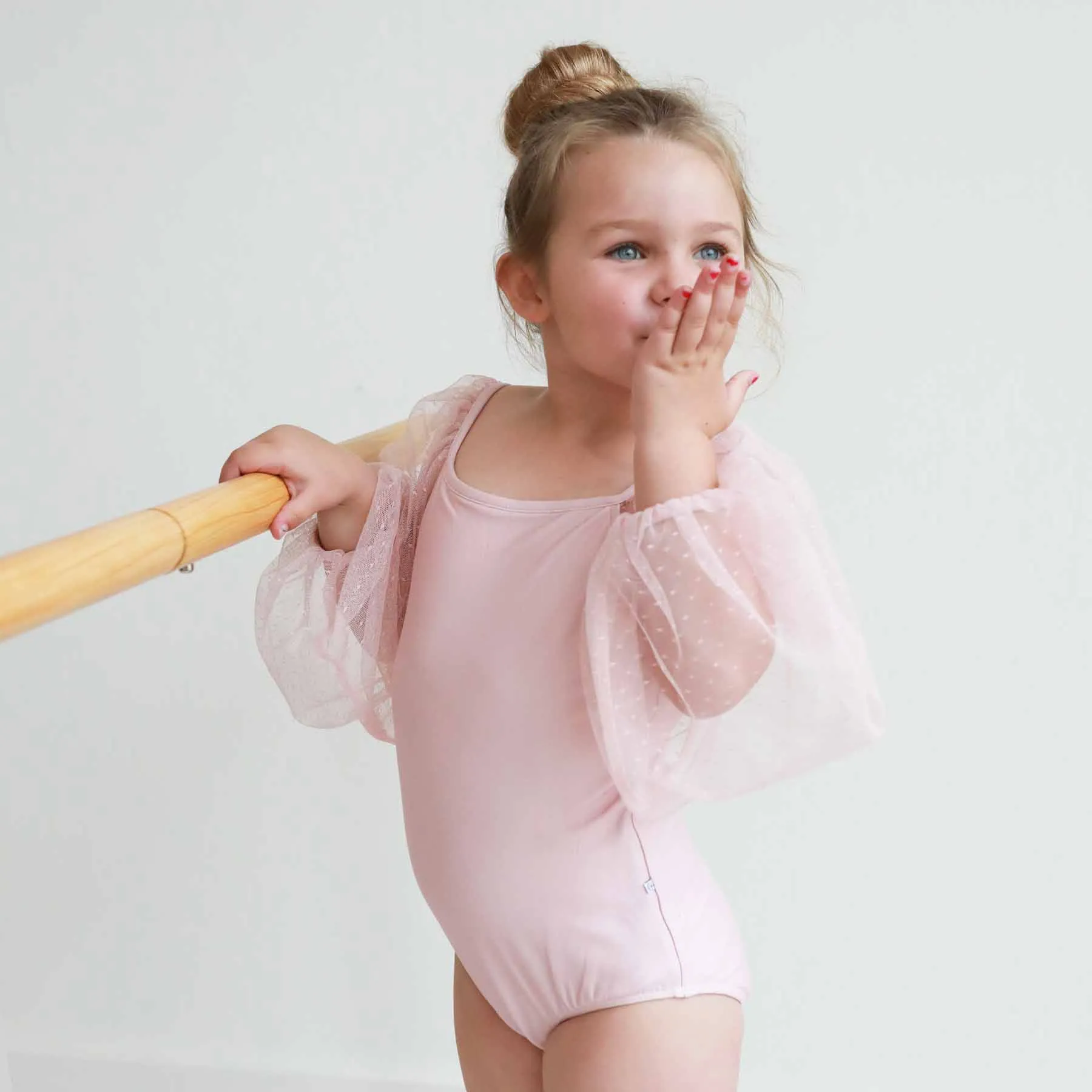 Sheer Long Sleeve Leotard | Mauve