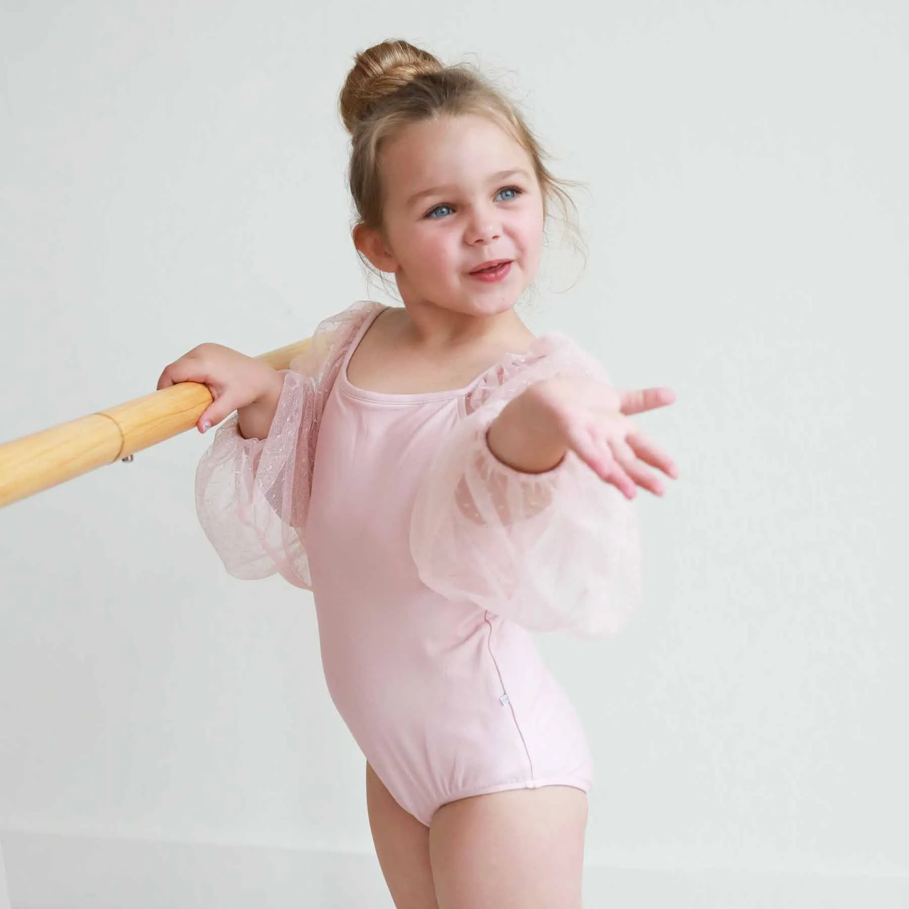 Sheer Long Sleeve Leotard | Mauve
