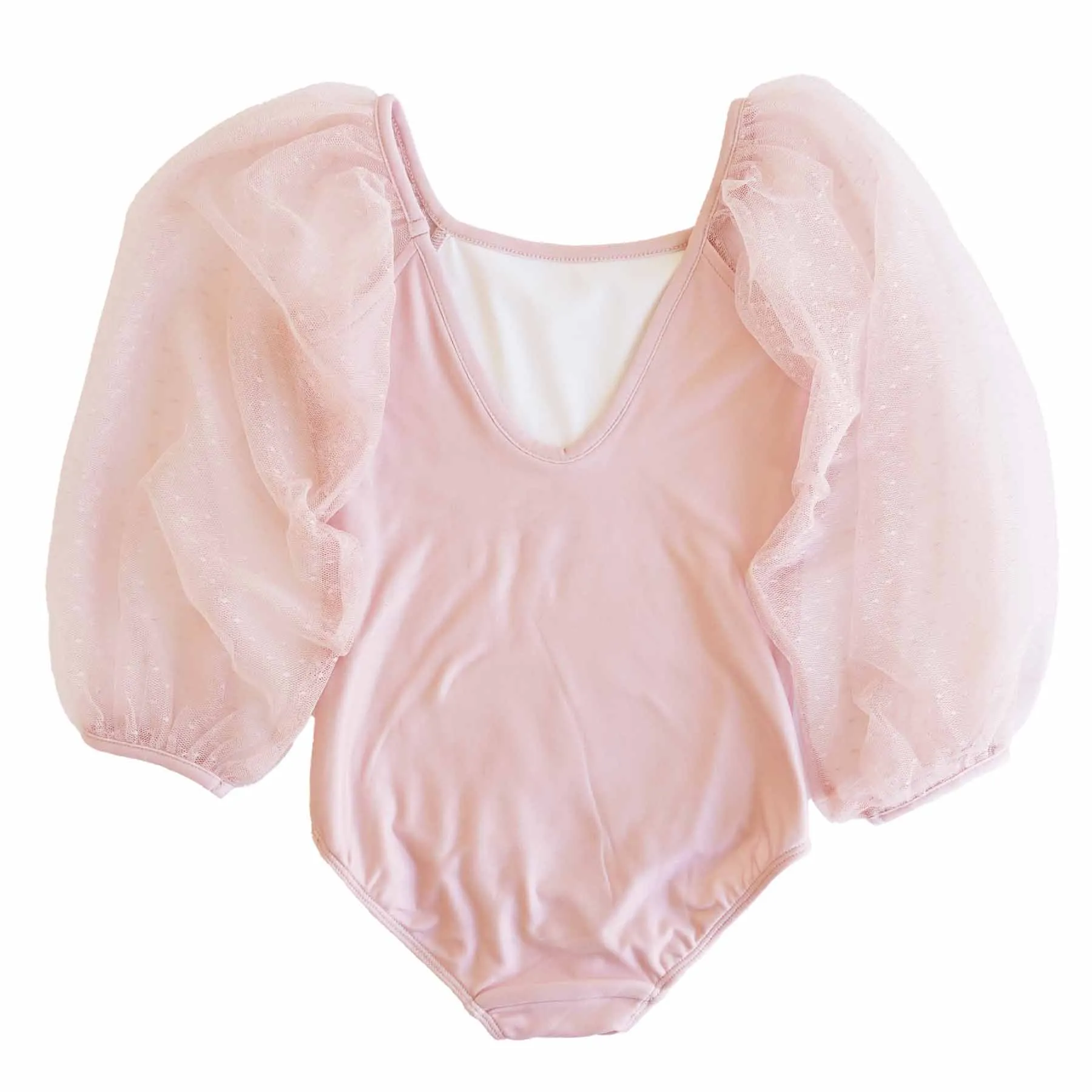 Sheer Long Sleeve Leotard | Mauve