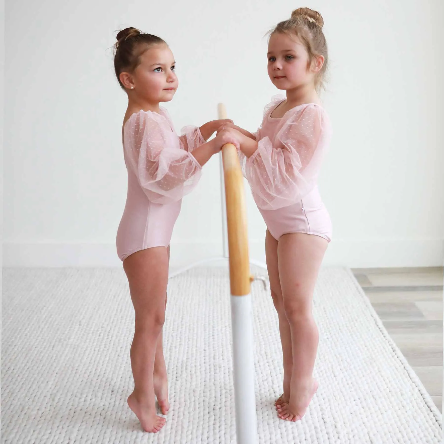 Sheer Long Sleeve Leotard | Mauve