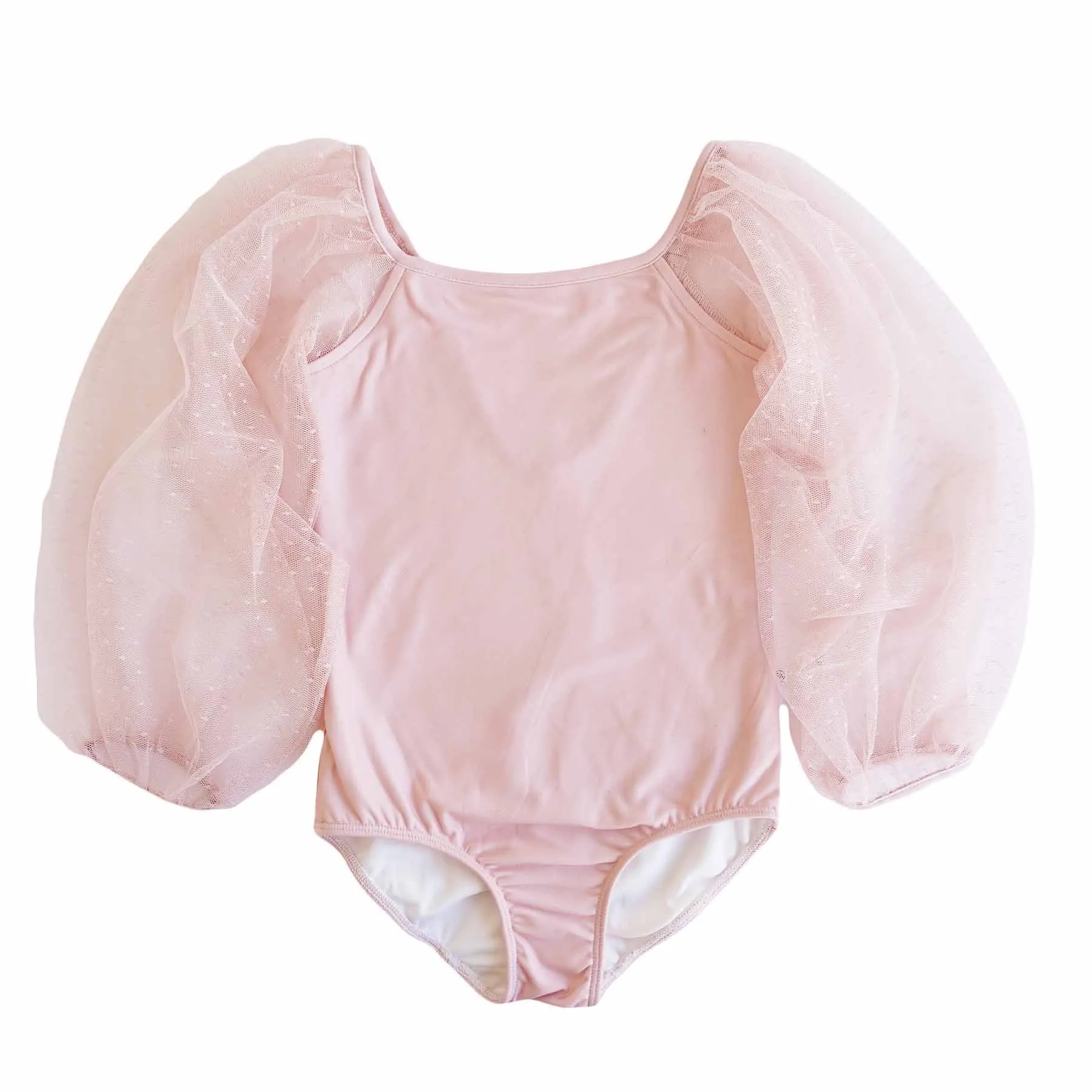 Sheer Long Sleeve Leotard | Mauve