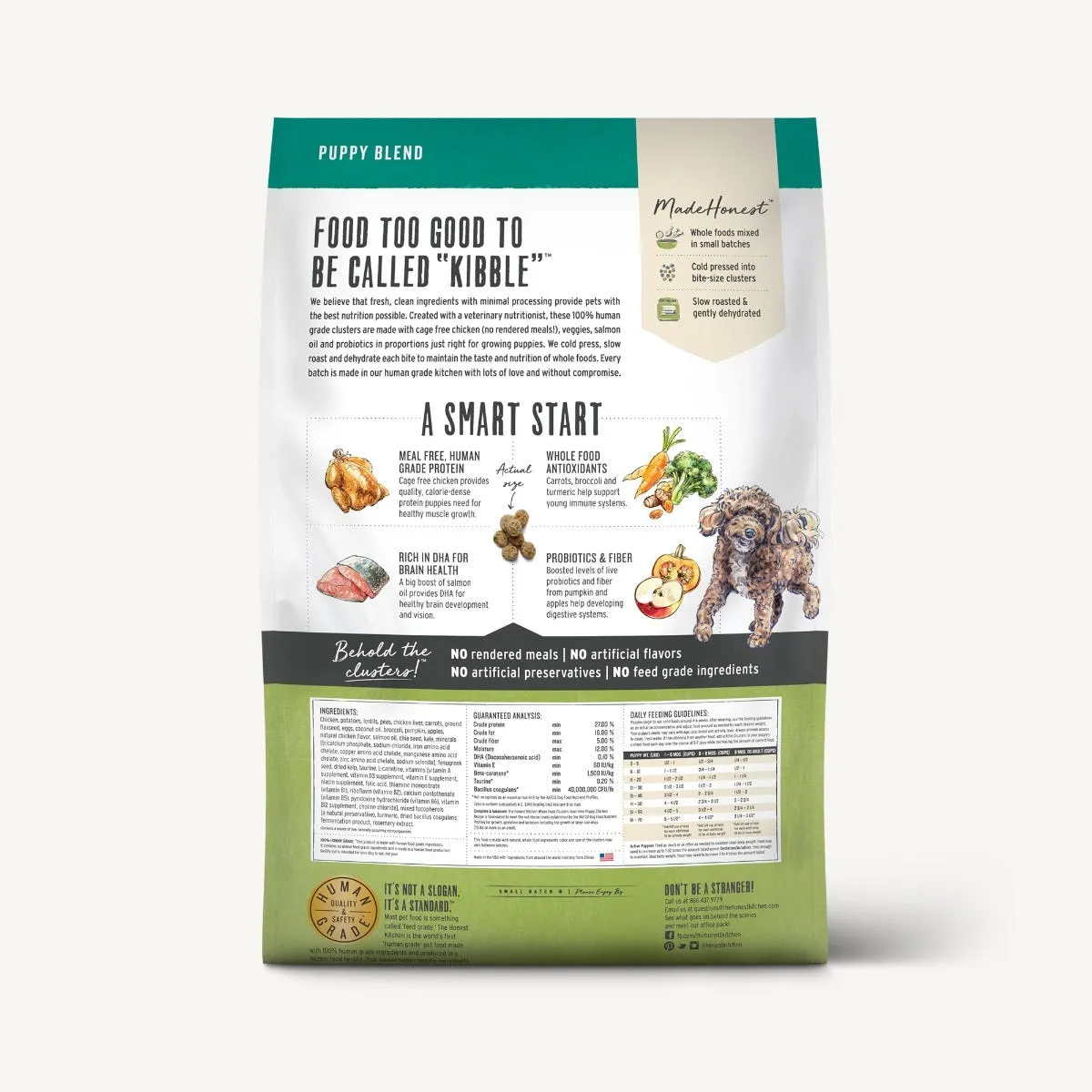 The Honest Kitchen Dry Dog Food Clusters Grain-Free Puppy Chicken Recipe