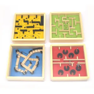 Wooden Mini Labyrinth Brainteaser
