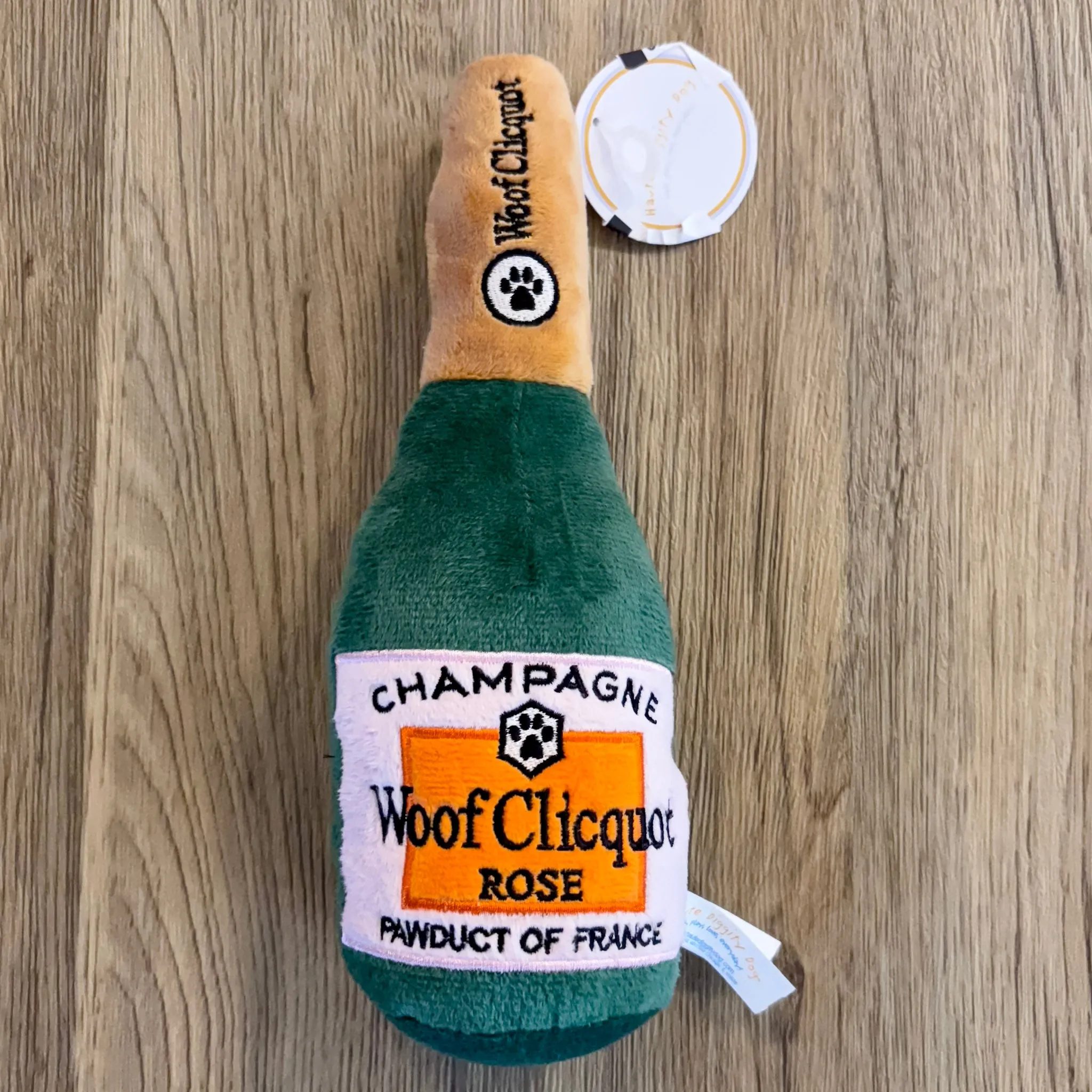Woof Clicquot Rose' Plush Dog Toy